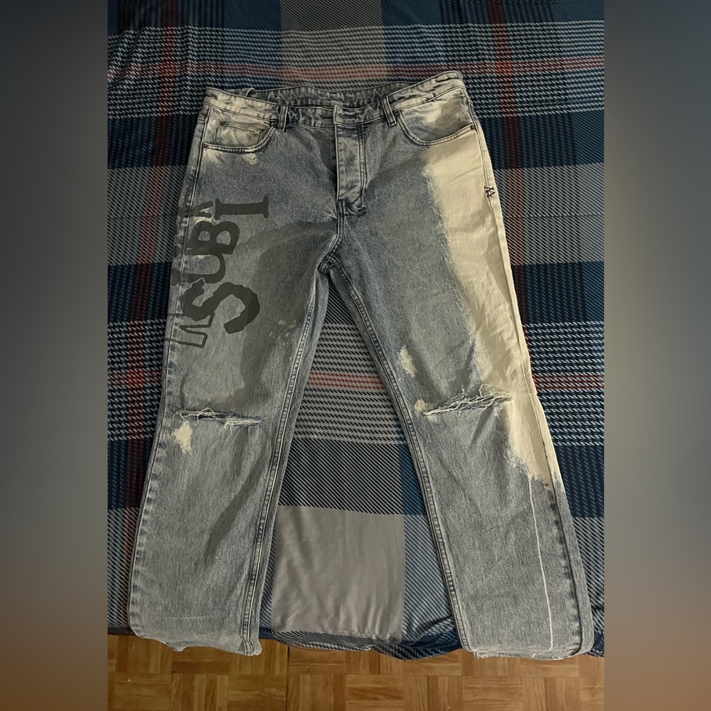 Ksubi Jeans Mens Chitch Slim Tapered Leg Mid-Long Rise Blue Size 38/32